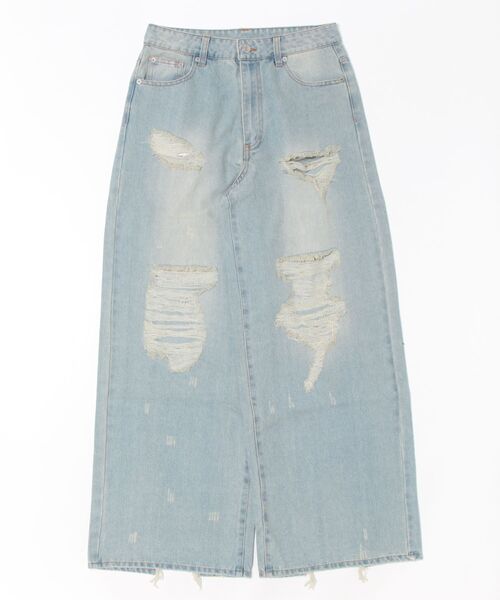 REDYAZEL（レディアゼル）の「ハードダメージデニムパンツ（デニムパンツ・レディース・サックスブルー/ブラック・MEDIUM/SMALL）」の20枚目の写真