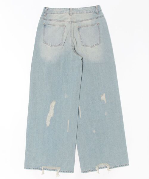 REDYAZEL（レディアゼル）の「ハードダメージデニムパンツ（デニムパンツ・レディース・サックスブルー/ブラック・MEDIUM/SMALL）」の22枚目の写真