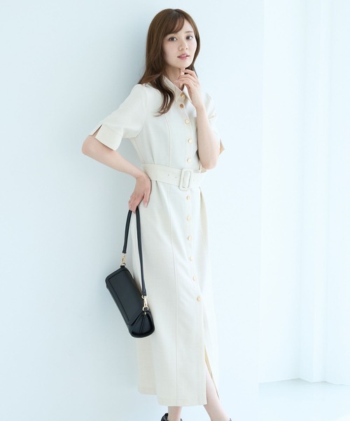 ℵ*様 andwang Shirtpleatedmini onepiece アン RESTOCK）Shirt pleated mini onepiece