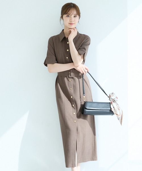 日本未入荷★CHICLINE★アンダンテワンピース Andemiu｜キンボタンIラインワンピース | Rakuten Fashion(楽天