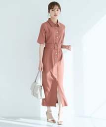 Andemiu | キンボタンIラインワンピース494095(ワンピース)