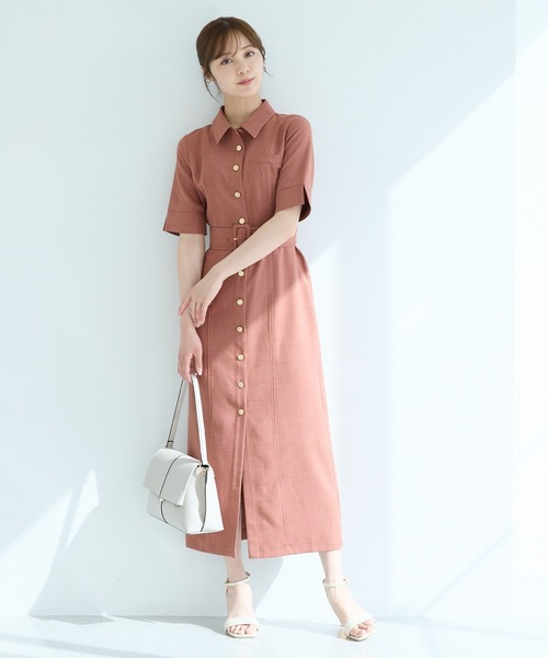 キンボタンIラインワンピース494095（ワンピース）｜Andemiu