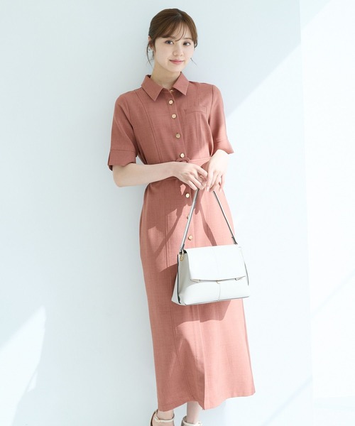 セール】キンボタンIラインワンピース494095（ワンピース）｜Andemiu