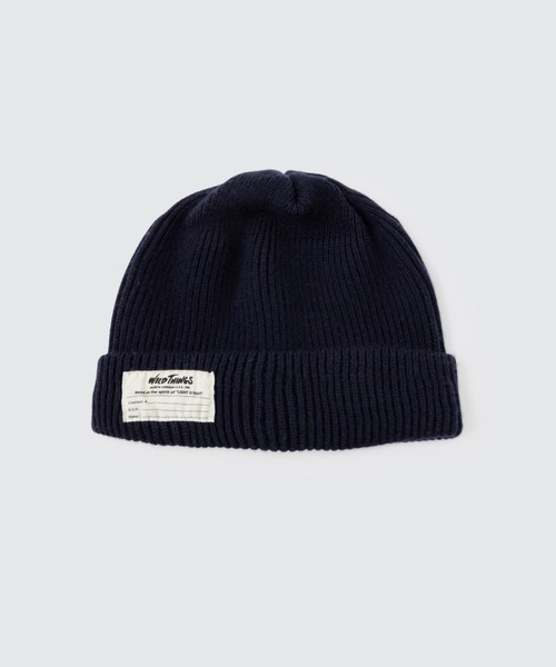 WILD THINGS(ワイルドシングス)の「ウール ワッチキャップ│WOOL WATCH CAP(ニットキャップ/ビーニー・メンズ・ブラック/ネイビー・FREE)」の3枚目の写真