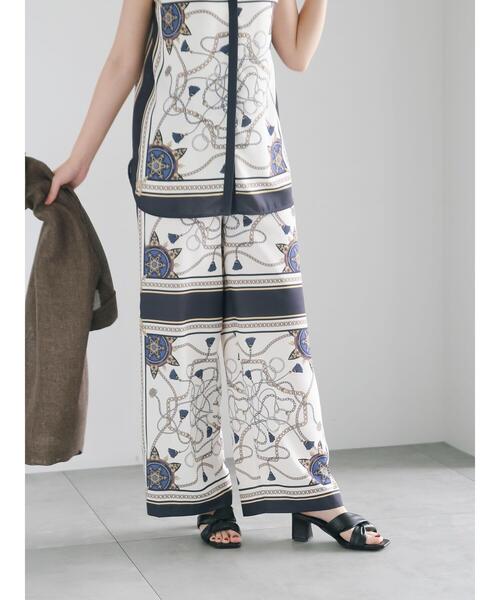 Te chichi(テチチ)の「【松井愛莉着用】スカーフプリントパンツ(セットアップ可)《2025summer catalog item》(その他パンツ・レディース・サックスブルー/ネイビー・F)」の21枚目の写真