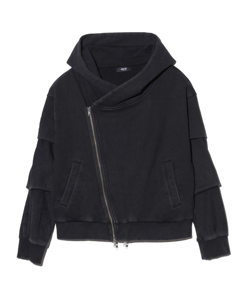 glamb（グラム）の「Distorted Riders Hoodie / ディストーテッドライダースフーディ（パーカー・メンズ・グレー/ブラック・S/M/L）」の3枚目の写真