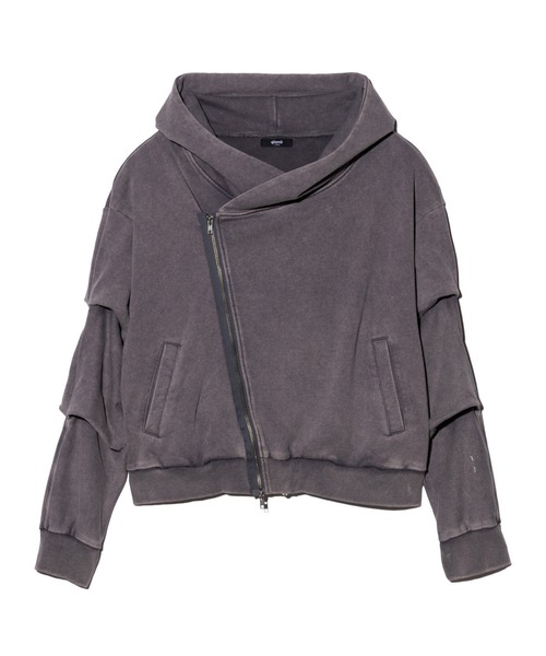 glamb（グラム）の「Distorted Riders Hoodie / ディストーテッドライダースフーディ（パーカー・メンズ・グレー/ブラック・S/M/L）」の4枚目の写真