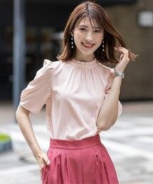 any sis エニィスィス ピンク フリルドレス 半袖 Lily Calin】ラッフルディテール ドレス / any SiS