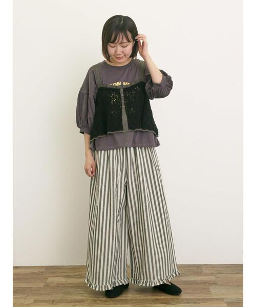 Samansa Mos2(サマンサ モスモス)の「【M/Lサイズ】綿麻裾フリルパンツ(その他パンツ・レディース・モカ/ベージュ/ブラック・L/M)」の17枚目の写真