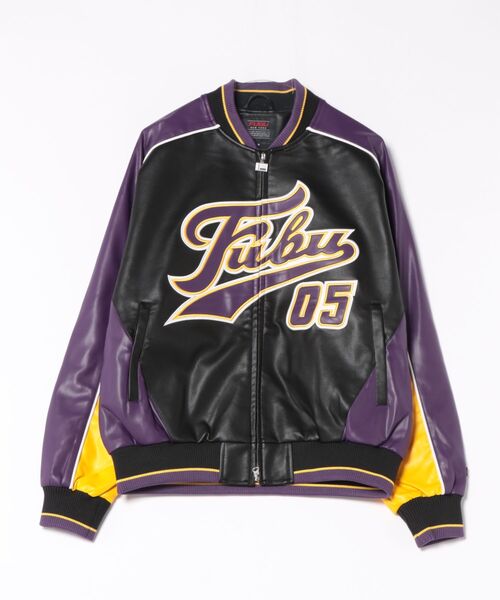 FUBU フェイクレザー ゲームジャケット セール】【FUBU】 Faux Leather Game Jacket/フブ/フェイクレザー