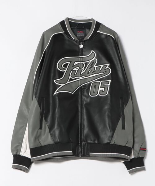 FUBU フェイクレザー ゲームジャケット セール】【FUBU】 Faux Leather Game Jacket/フブ/フェイクレザー