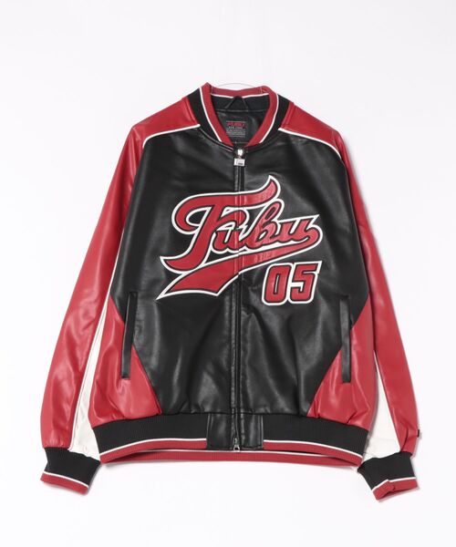セール】【FUBU】 Faux Leather Game Jacket/フブ/フェイクレザー