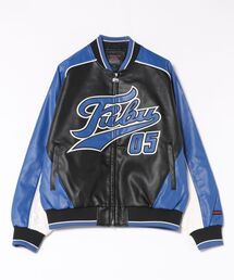 【FUBU】 Faux Leather Game Jacket/フブ/フェイクレザー/ゲームジャケット