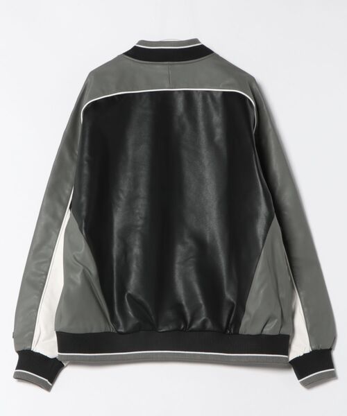 セール】【FUBU】 Faux Leather Game Jacket/フブ/フェイクレザー