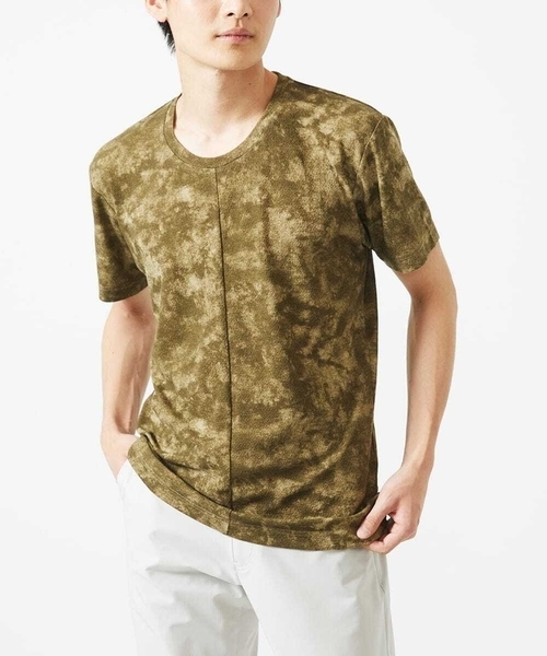 MK MICHEL KLEIN HOMME (エムケーミッシェルクランオム)の「【洗える】 ダスティーウォールTシャツ(Tシャツ/カットソー・メンズ・カーキ/ブラック/ベージュ・46/48/51)」の3枚目の写真