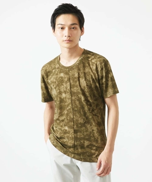 MK MICHEL KLEIN HOMME (エムケーミッシェルクランオム)の「【洗える】 ダスティーウォールTシャツ(Tシャツ/カットソー・メンズ・カーキ/ブラック/ベージュ・46/48/51)」の5枚目の写真