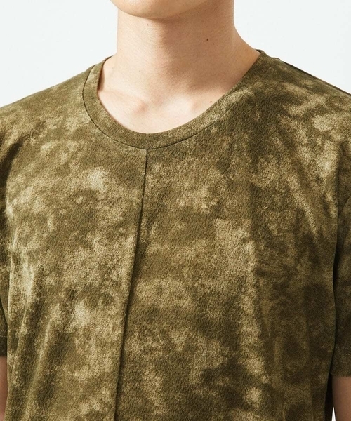 MK MICHEL KLEIN HOMME (エムケーミッシェルクランオム)の「【洗える】 ダスティーウォールTシャツ(Tシャツ/カットソー・メンズ・カーキ/ブラック/ベージュ・46/48/51)」の8枚目の写真