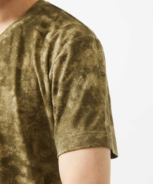 MK MICHEL KLEIN HOMME (エムケーミッシェルクランオム)の「【洗える】 ダスティーウォールTシャツ(Tシャツ/カットソー・メンズ・カーキ/ブラック/ベージュ・46/48/51)」の9枚目の写真