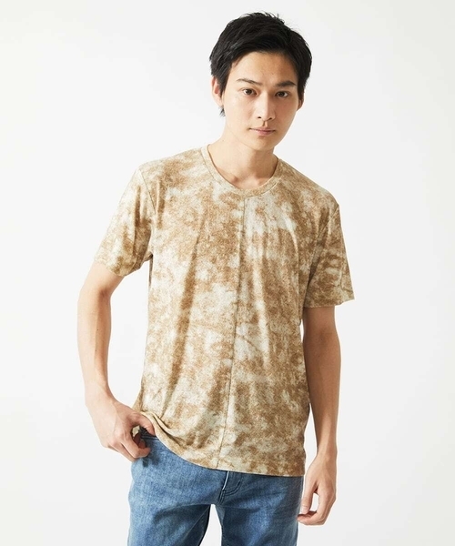 MK MICHEL KLEIN HOMME (エムケーミッシェルクランオム)の「【洗える】 ダスティーウォールTシャツ(Tシャツ/カットソー・メンズ・カーキ/ブラック/ベージュ・46/48/51)」の12枚目の写真