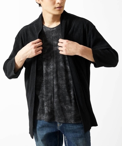 MK MICHEL KLEIN HOMME (エムケーミッシェルクランオム)の「【洗える】 ダスティーウォールTシャツ(Tシャツ/カットソー・メンズ・カーキ/ブラック/ベージュ・46/48/51)」の18枚目の写真