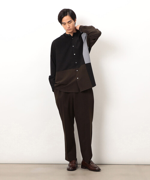 COMME CA ISM（コムサイズム）の「ウールライク リラックスワイド テーパードパンツ（スラックス・メンズ・ブラック/グレー/ネイビー/ブラウン・MEDIUM/LARGE）」の20枚目の写真