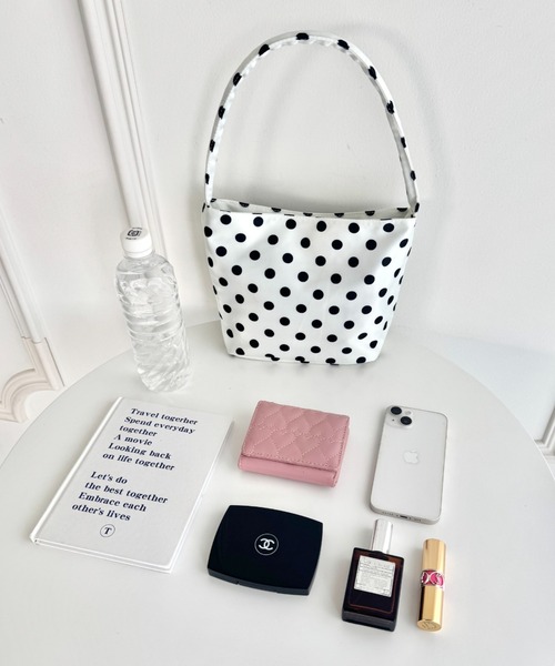 ミニトート　ドット セール】【500mlペットボトル対応】ドット柄ミニトートバッグ