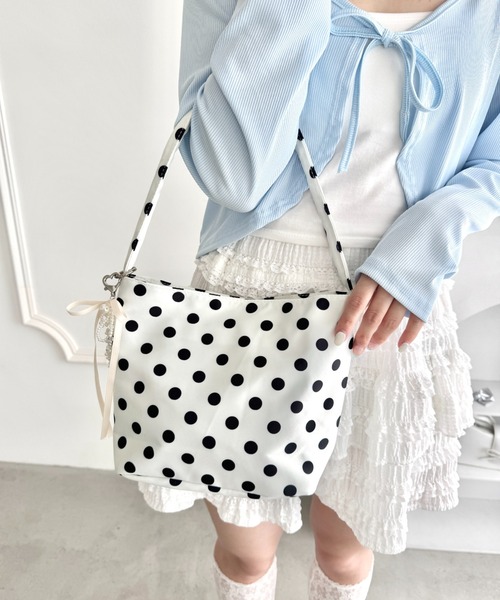 ミニトート　ドット 牛革ミニトートバッグ SHIKKOKU （トートバッグ）｜Accesoires De