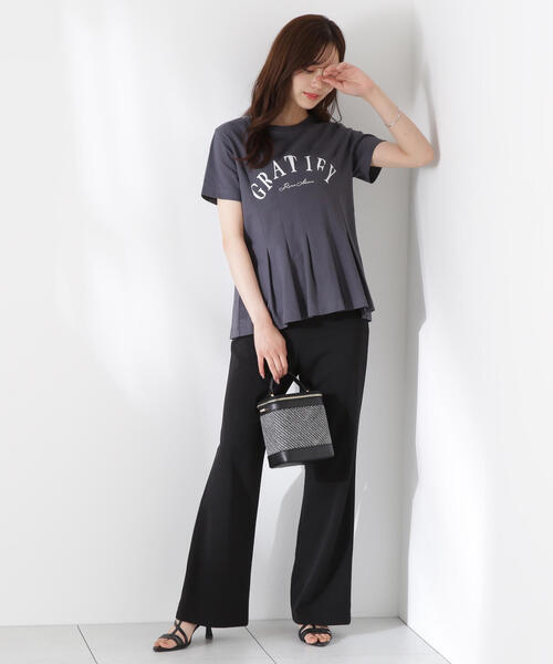 PROPORTION BODY DRESSING（プロポーションボディドレッシング）の「デザインＴシャツ / 1215260603（Tシャツ/カットソー・レディース・ホワイト/ダークグレー・FREE）」の8枚目の写真