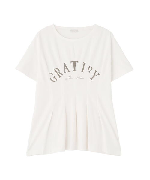 PROPORTION BODY DRESSING（プロポーションボディドレッシング）の「デザインＴシャツ / 1215260603（Tシャツ/カットソー・レディース・ホワイト/ダークグレー・FREE）」の4枚目の写真