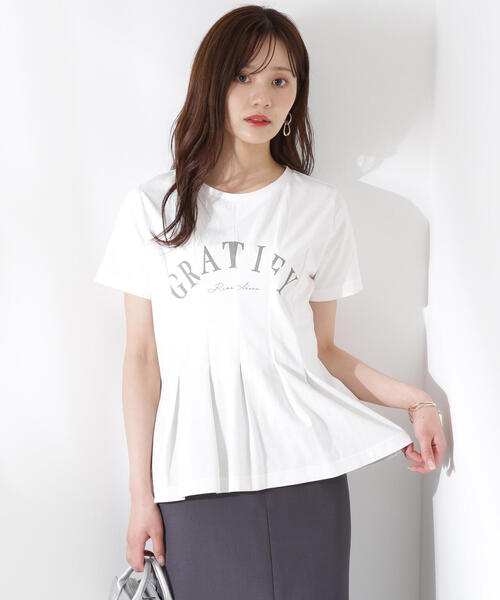 PROPORTION BODY DRESSING（プロポーションボディドレッシング）の「デザインＴシャツ / 1215260603（Tシャツ/カットソー・レディース・ホワイト/ダークグレー・FREE）」の3枚目の写真