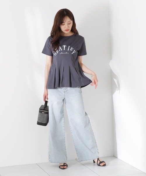 PROPORTION BODY DRESSING（プロポーションボディドレッシング）の「デザインＴシャツ / 1215260603（Tシャツ/カットソー・レディース・ホワイト/ダークグレー・FREE）」の17枚目の写真