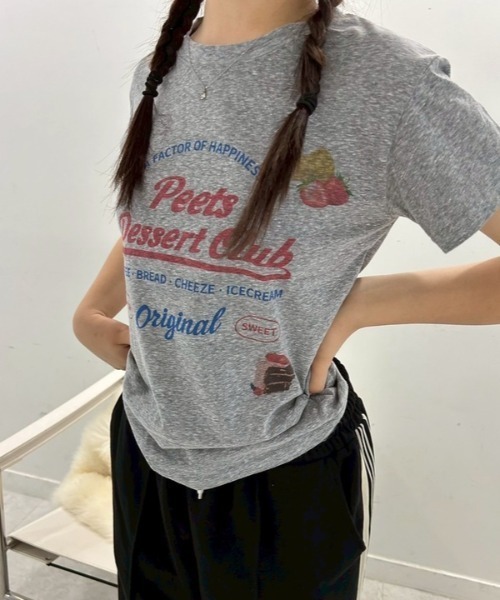 tシャツ ipugo/イプゴ スラブ生地スウィートTEE レディース ipugo/イプゴ スラブ生地スウィートTEE（Tシャツ/カットソー