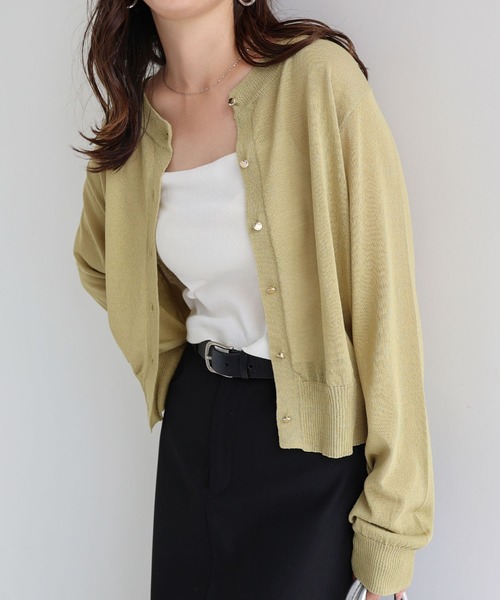 ANDREDAMO 売れ筋商品|||アンドレダモ カーディガン アウター レディース Cardigans Brown 楽天市場】出会った「 デニム と ニット 」 異素材MIX