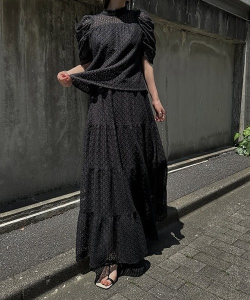 half volume sleeve lace tops（シャツ/ブラウス）｜WILLFULLY