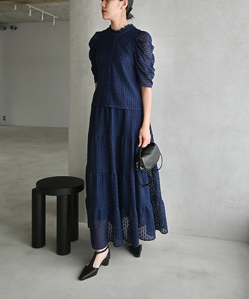 half volume sleeve lace tops（シャツ/ブラウス）｜WILLFULLY