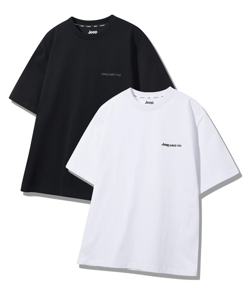 ★JEEP★シングル エアグラム ワンマイル 半袖 Tシャツ/男女共用 日本未発売/WEB限定】JEEP(ジープ)/2枚組セット 2P ワンポイント