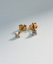 MAISON BREEZE（メゾンブリーズ）の「【MAISON BREEZE】ピアス ニッケルフリー 4mm 4本爪 キュービックジルコニア ポストピアス　OSWY（ピアス（両耳用））」