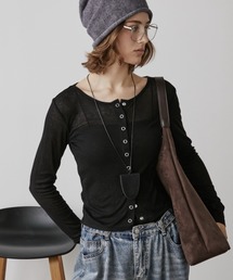 Auntie Rosa Holiday | シアーリブコンパクトカーディガン(カーディガン/ボレロ)