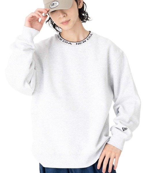NEW ERA（ニューエラ）の「ニューエラ オーバーサイズ スウェットトレーナー 襟ぐり模様（スウェット・メンズ・ブラック/グレー・XXL/XL/L/M/S）」の2枚目の写真