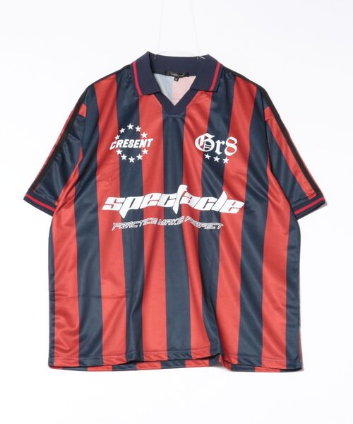 セール】オーバーサイズ サッカー ユニフォームデザイン ポロ襟