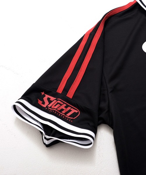 Revo.（レボ）の「オーバーサイズ サッカー ユニフォームデザイン ポロ襟 半袖Tシャツ ナンバリング ストライプ カモフラ ゲームシャツ（Tシャツ/カットソー・メンズ・ネイビー/ホワイト/レッド/レッド系その他/グリーン系カモフラージュ/グレー系カモフラージュ/ホワイト×ブルー/ブラック・M/L）」の15枚目の写真