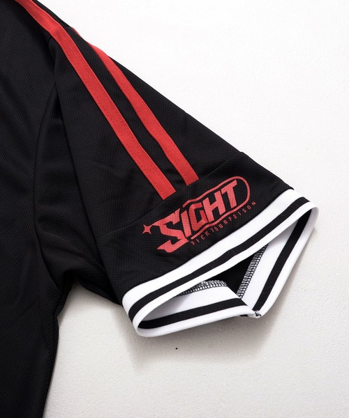 Revo.（レボ）の「オーバーサイズ サッカー ユニフォームデザイン ポロ襟 半袖Tシャツ ナンバリング ストライプ カモフラ ゲームシャツ（Tシャツ/カットソー・メンズ・ネイビー/ホワイト/レッド/レッド系その他/グリーン系カモフラージュ/グレー系カモフラージュ/ホワイト×ブルー/ブラック・M/L）」の16枚目の写真