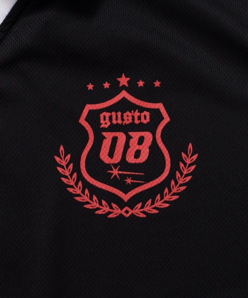Revo.（レボ）の「オーバーサイズ サッカー ユニフォームデザイン ポロ襟 半袖Tシャツ ナンバリング ストライプ カモフラ ゲームシャツ（Tシャツ/カットソー・メンズ・ネイビー/ホワイト/レッド/レッド系その他/グリーン系カモフラージュ/グレー系カモフラージュ/ホワイト×ブルー/ブラック・M/L）」の14枚目の写真