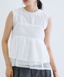 ティアードキャミSETカットソー