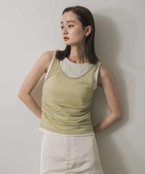 トップス AREND METALLIC THREAD STRAPPY TOP - Silver | ZARA United States