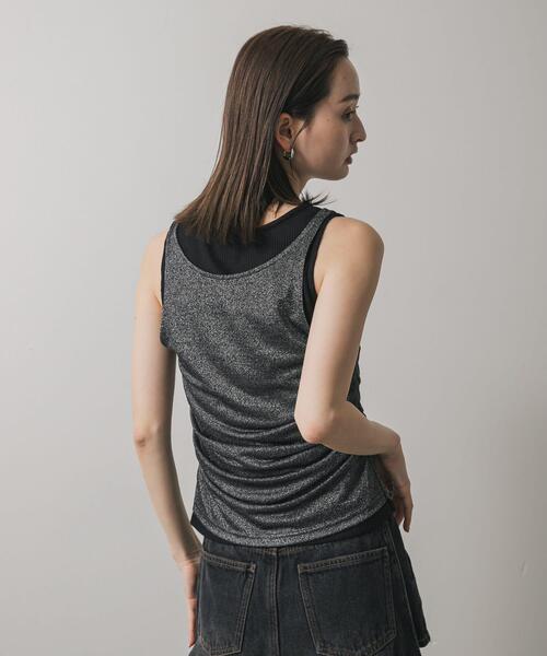 SENSE OF PLACE by URBAN RESEARCH（センスオブプレイスバイアーバンリサーチ）の「シアーレイヤードタンクトップ（タンクトップ・レディース・ベージュ/ライトブルー/ブラック・ONE）」の17枚目の写真