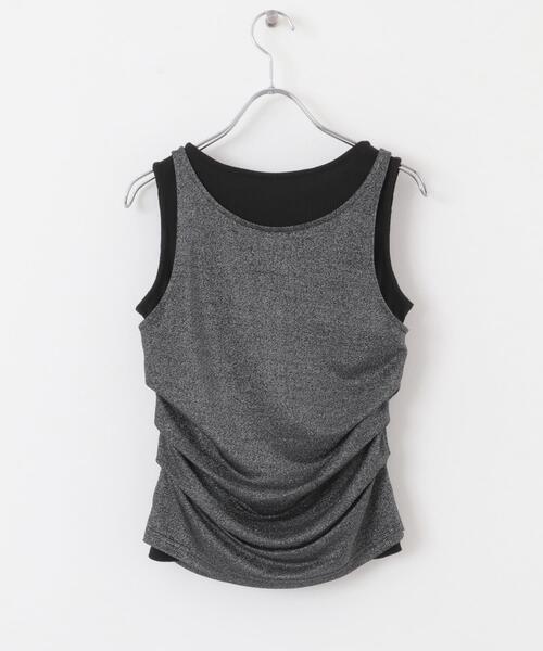 SENSE OF PLACE by URBAN RESEARCH（センスオブプレイスバイアーバンリサーチ）の「シアーレイヤードタンクトップ（タンクトップ・レディース・ベージュ/ライトブルー/ブラック・ONE）」の22枚目の写真