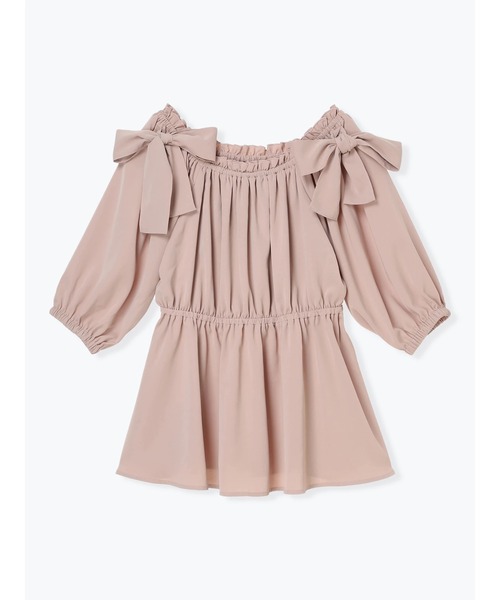 Re-J&SUPURE（リジェイアンドスプル）の「【大きいサイズ】【Kannaコラボ】肩リボンプルオーバー（Tシャツ/カットソー・レディース・ブラック/ピンク・XX-LARGE/XXX-LARGE/XXXX-LARGE）」の9枚目の写真