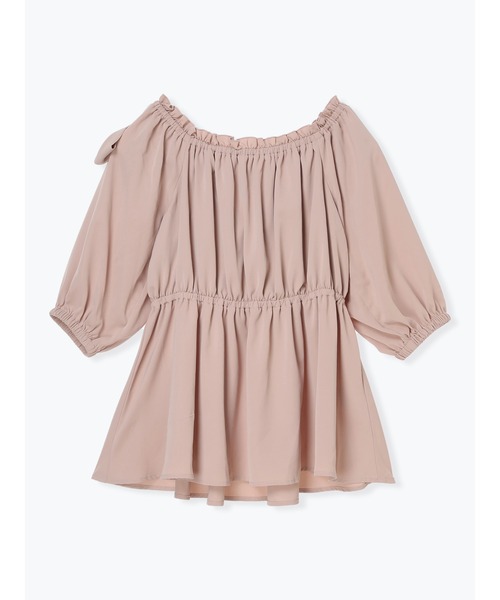 Re-J&SUPURE（リジェイアンドスプル）の「【大きいサイズ】【Kannaコラボ】肩リボンプルオーバー（Tシャツ/カットソー・レディース・ブラック/ピンク・XX-LARGE/XXX-LARGE/XXXX-LARGE）」の8枚目の写真