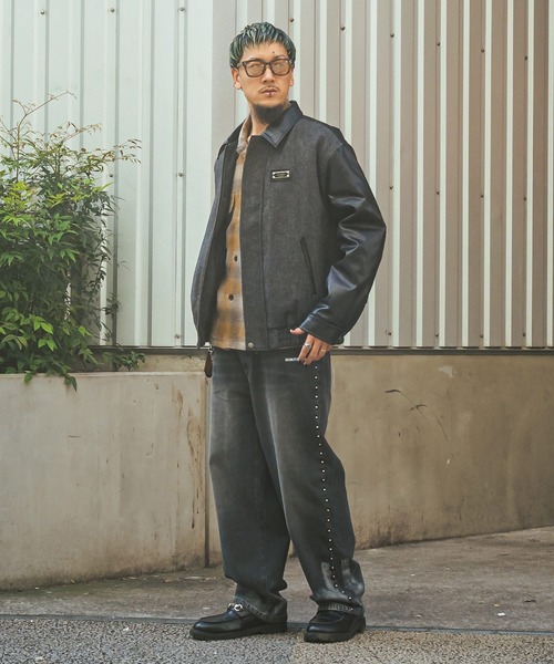 Subciety（サブサエティ）の「Studs denim pants（デニムパンツ・メンズ・インディゴブルー/ブラック・X-LARGE/LARGE/MEDIUM/SMALL）」の8枚目の写真